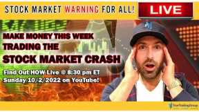 STOCK MARKET BOTTOM? Will The Stock Market Crash Continue This Week or Will It Bounce? Find Out LIVE