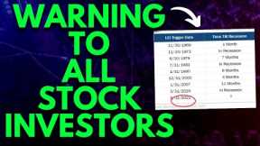 STOCK MARKET CRASH INDICATOR WITH PERFECT RECORD JUST TRIGGERED
