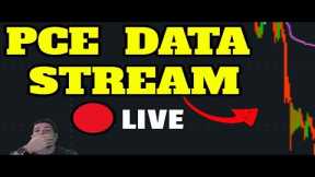 🔴LIVE: CORE PCE PRICE INFLATION DATA 8:30AM! MARKET CRASH? TRADING ES TSLA