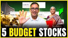 5 Budget Stocks set to Rally? | Time to buy before budget? | Budget 2024 | Rahul Jain Analysis